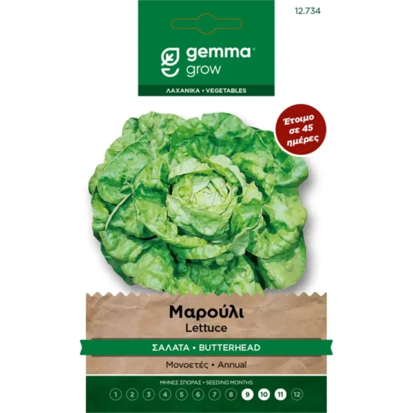 Gemma Μαρούλι Σαλάτα φάκελος σπόρων