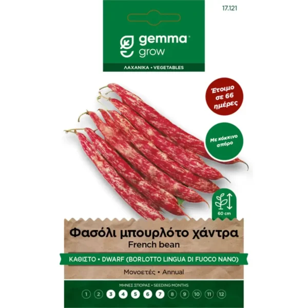 Gemma Φασόλι Μπουρλότο Χάντρα Καθιστό 857 φάκελος σπόρων