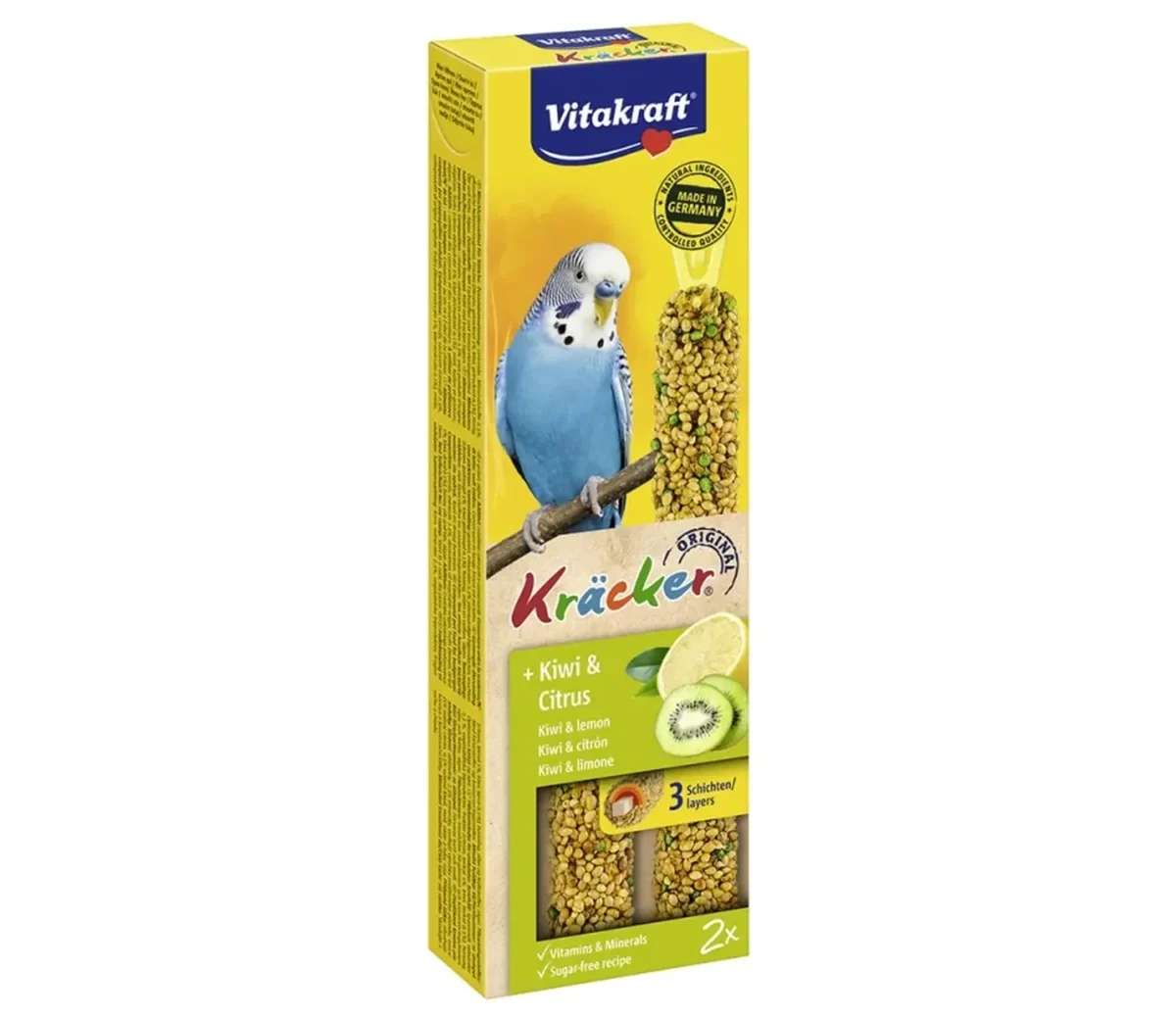 Vitakraft Kracker Duo για παπαγαλάκια Ακτινίδιο & Λεμόνι - Image 1