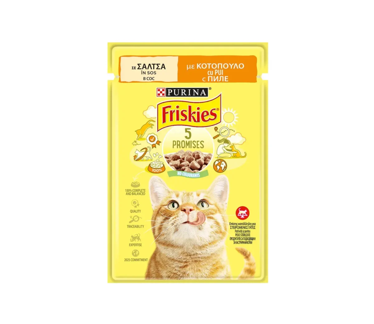 Purina Friskies με Κοτόπουλο σε Σάλτσα 85gr - Image 1