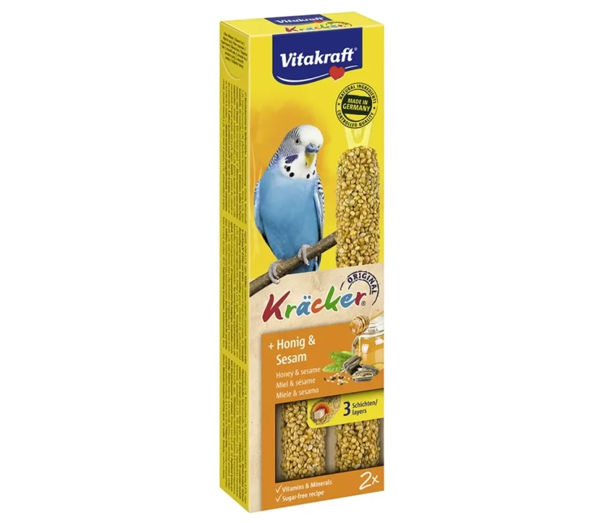Vitakraft Kracker Duo για παπαγαλάκια Μέλι & Σουσάμι - Image 1