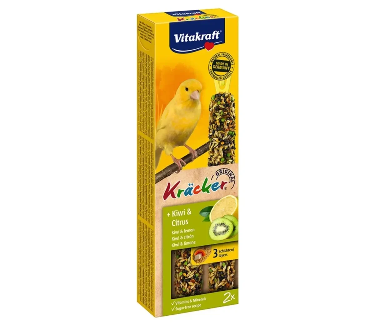 Vitakraft Kracker Duo για καναρίνια Ακτινίδιο & Λεμόνι - Image 1