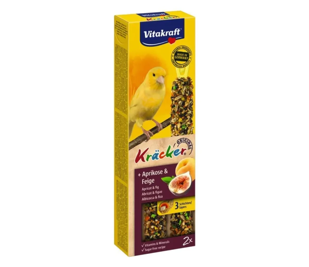 Vitakraft Kracker Duo για καναρίνια Βερύκοκο & Σύκο - Image 1