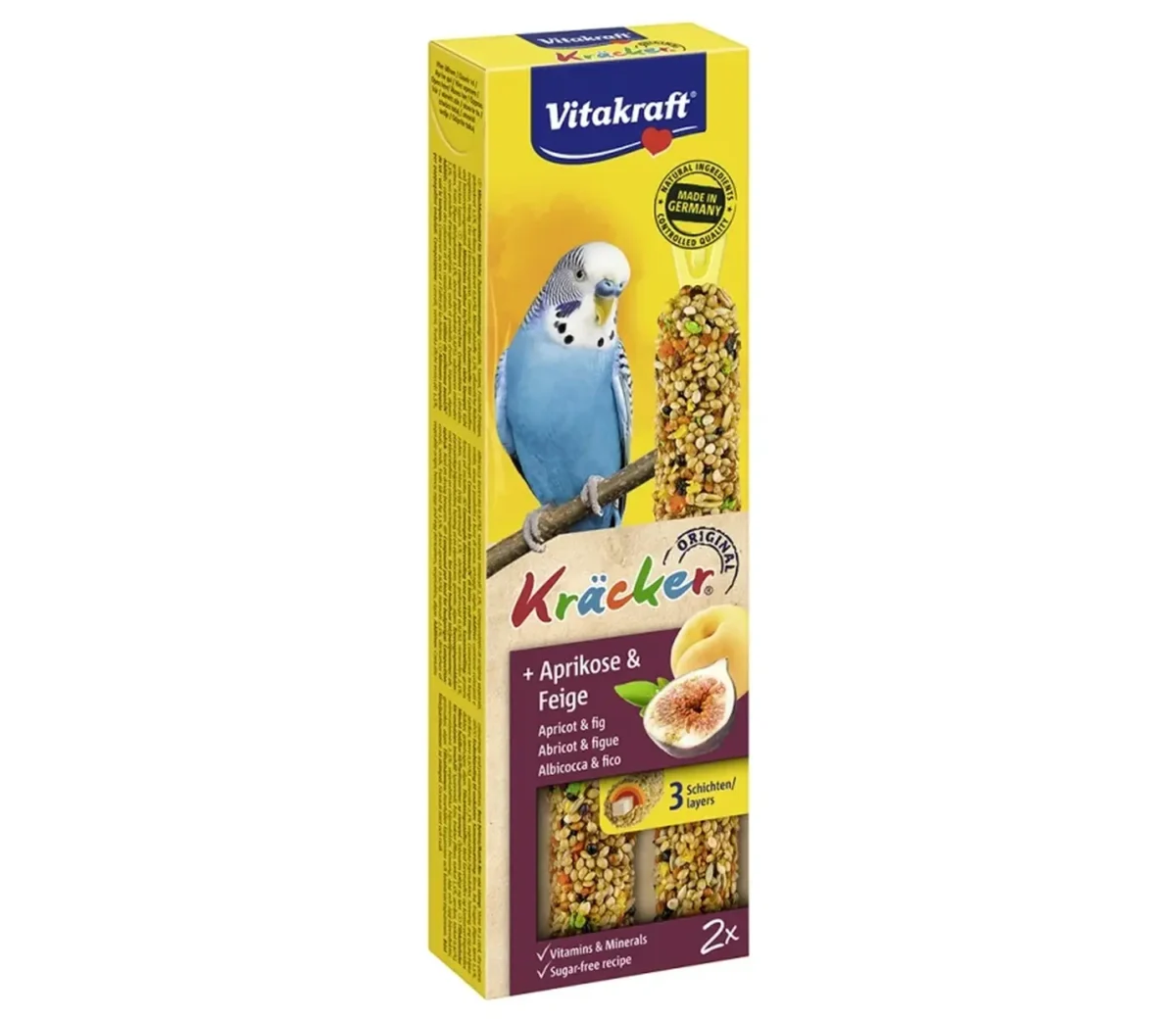 Vitakraft Kracker Duo για παπαγαλάκια Βερύκοκο & Σύκο - Image 1
