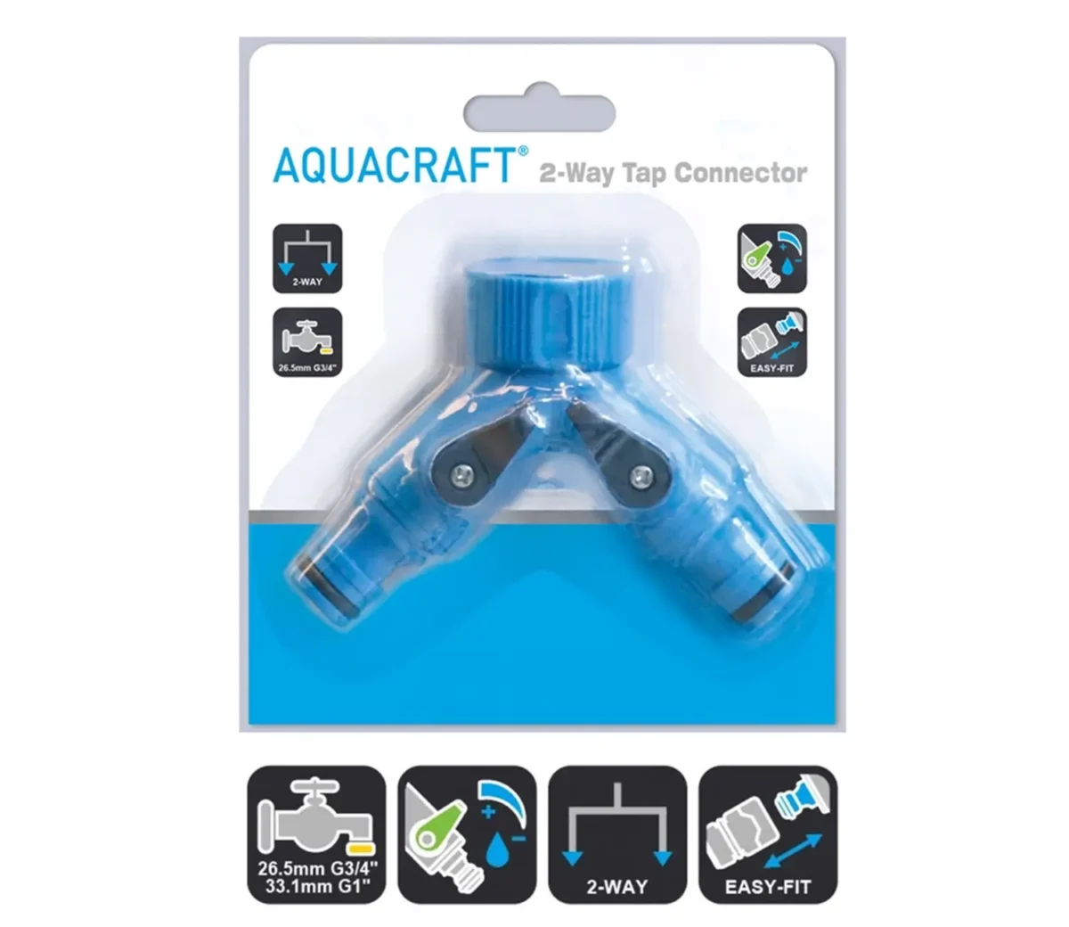 Aquacraft Διακλαδωτήρας 2 θέσεων μπλε - Image 2