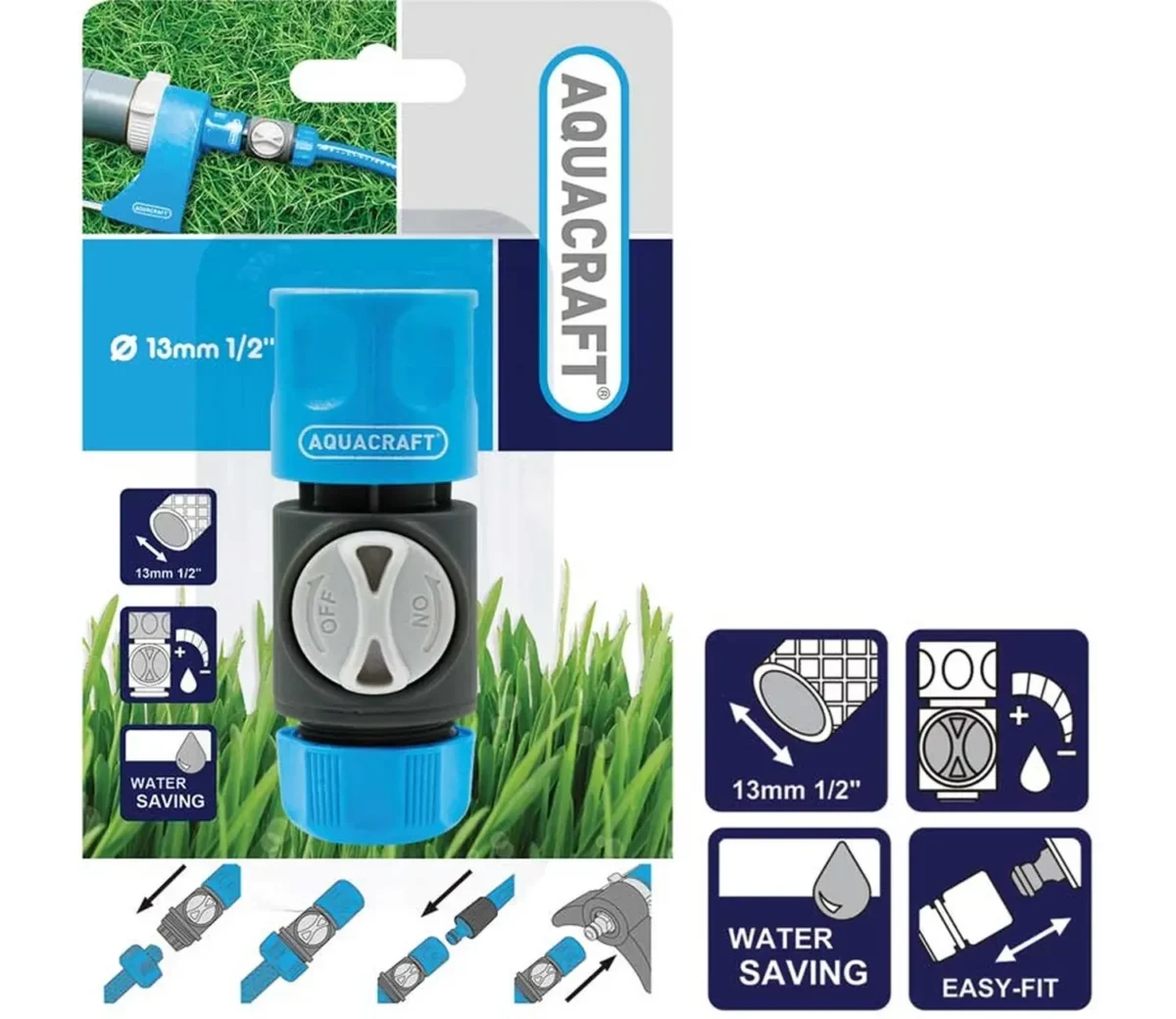 Aquacraft Σύνδεσμος με βαλβίδα 13mm (1/2'') - Image 2
