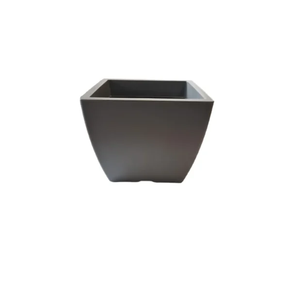 Γλάστρα Linea τετράγωνη χαμηλή γκρι 22x22 cm